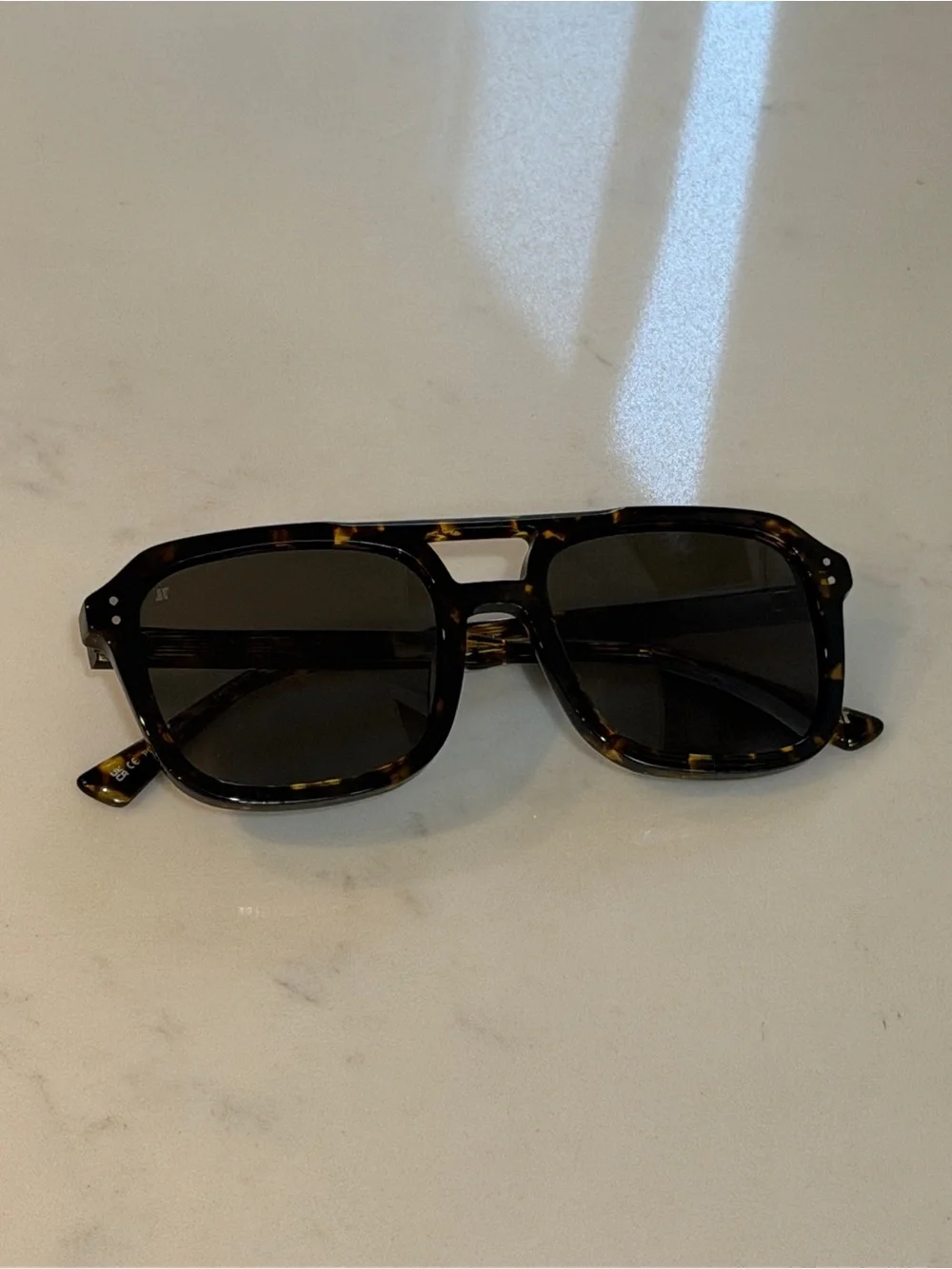 Jimmy Fairly Elma Aviator Sunglasses with Brown & Amber Lenses
